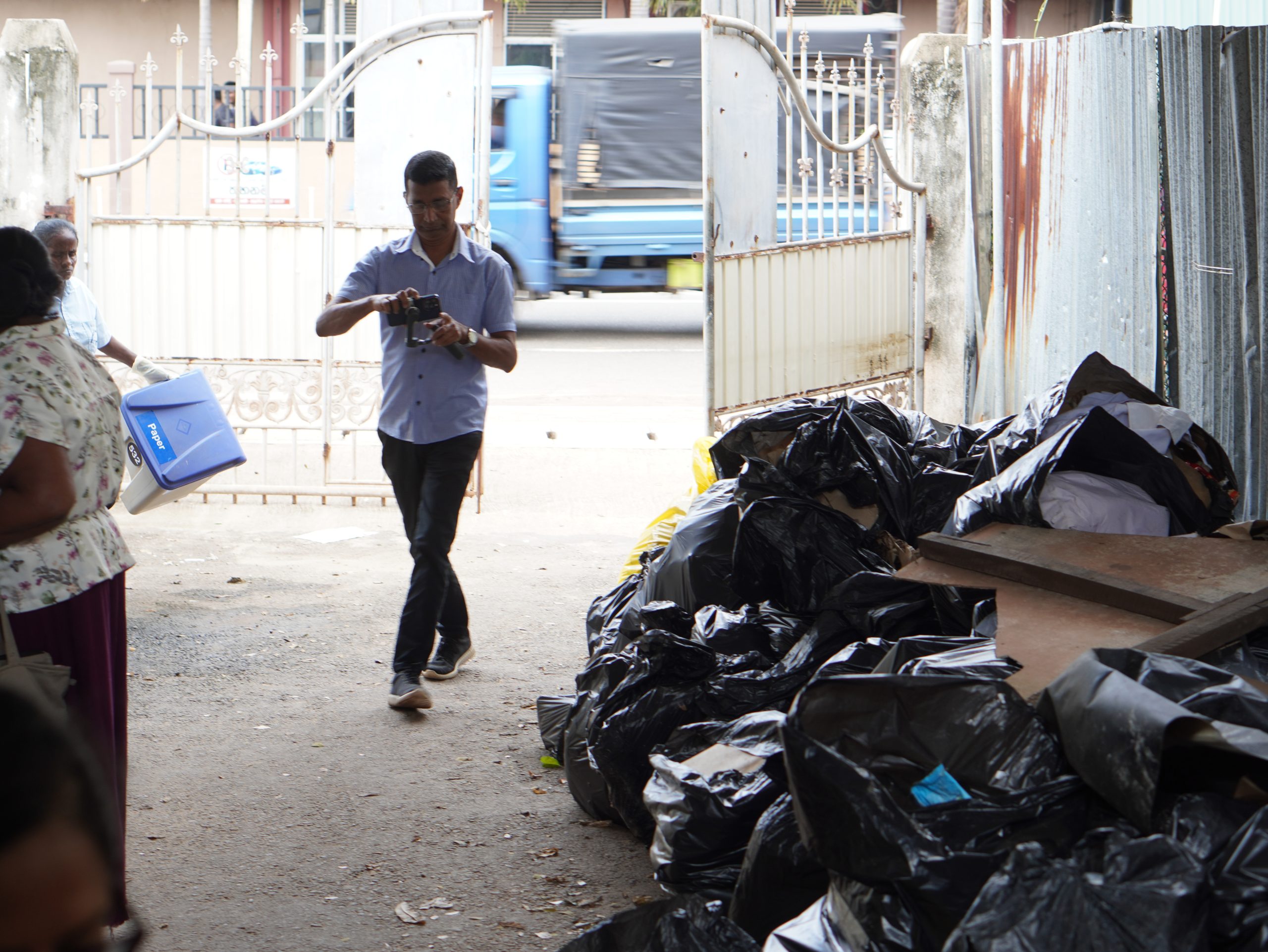 Chilaw Hospital Experiencing a Massive waste management crisis after the floods. Infective, Hazardous waste material piling up on the sides of hospital corridoors.