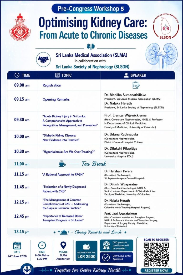 Pre-Congress Workshop 5 – Optimizing Kidney Care: From Acute to Chronic Diseases